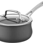 Cuisinart Contour Hard Anodized 1-Quart Saucepan with Cover,Black