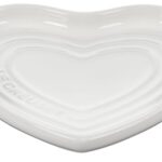 Le Creuset Stoneware Heart Shaped Spoon Rest, 5″, White