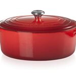 Le Creuset Enameled Cast Iron Signature Oval Dutch Oven, 8 qt., Cerise