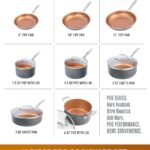 Gotham Steel Pro 13 Pc Ceramic Pots and Pans Set Non Stick Cookware Sets Pot and Pan Set, Kitchen Cookware Sets, Ceramic Cookware Set, Hard Anodized Cookware Set, Pot Set, Dishwasher Safe, Copper