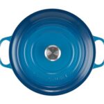 Le Creuset Enameled Cast Iron Signature Round Wide Dutch Oven, 6.75 qt, Marseille, Standard Size