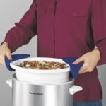 Hamilton Beach 4-Quart Slow Cooker with 3 Cooking Settings, Dishwasher-Safe Stoneware Crock & Glass Lid, Stainless Steel (33140G)