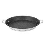 ACTIV CUISINE Paella Pan, 14 Inch Stainless Steel Paella Pan, Non-stick Coating, Seafood and Meat for 6 Servings, Cooking Pan Suitable for All Cooktops Including Induction, 36 CM