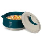 Milton Venice Regular Insulated Inner Stainless Steel Casserole, Set of 3, (850 ml, 1.35 Litres, 1.85 Litres), Marble Green | BPA Free | Food Grade | Easy to Carry & Store | Ideal For Chapatti