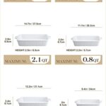 MALACASA Casserole Dishes for Oven, Porcelain Dishes, Ceramic Bakeware Sets of 4, Rectangular Lasagna Pans Deep with Handles for Baking Cake Kitchen, White (9.4″/11.1″/12.2″/14.7″), Series BAKE.BAKE