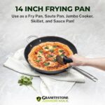 GRANITESTONE Armor Max 14 Inch Non Stick Frying Pans, Family Sized Non Stick Skillet, Large Frying Pan Nonstick Frying Pan, Induction Pan, Nonstick Pan for Cooking, Oven Safe Skillet, Dishwasher Safe