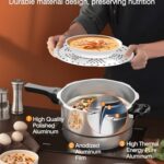 WantJoin 10Qt Aluminum Pressure Cooker w/Release Valve & Multiple Protective Devices,Pressure Canner Compatible with Gas & Induction Cooker,Canner Rack Included