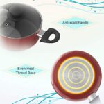 Aluminum Alloy Non-Stick Cookware Set, Pots and Pans – 8-Piece Set (Red)