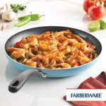 Farberware Cookstart DiamondMax Nonstick Frying Pan/Skillet, Dishwasher Safe, 12 Inch – Aqua