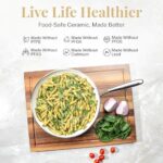 GOTHAM STEEL 10 Inch Non Stick Frying Pans, 100% PFOA Free Healthy and Non Toxic Ceramic Pan for Cooking, Oven Safe, Dishwasher Safe
