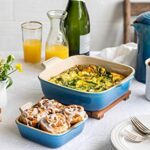Le Creuset Stoneware Heritage Set of 2 Square Dishes , Small – 18 oz. & Medium – 2 qt., Marseille